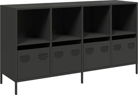 vidaXL Dulap, negru, 135x39x73,5 cm, oțel laminat la rece