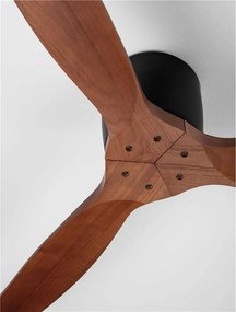 Ventilator de tavan cu telecomanda NINEMIA negru/dark wood
