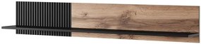 Raft Random P1 stejar wotan/negru - L150 x A20 x h25 cm