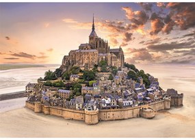 Orașe Mont-Saint Michel Puzzle 1500 de piese Franța Clementoni