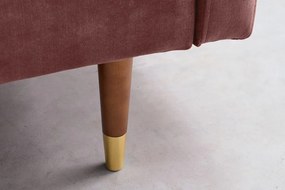 Canapea extensibila Couture 195cm, roz