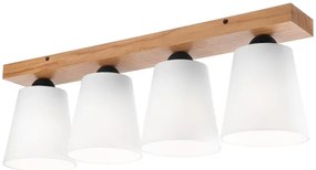 Lustră aplicată LULA 4xE27/60W/230V stejar