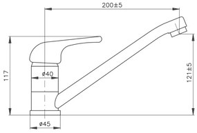 Baterie pentru chiuvetă RAV Slezák SAZAVA SA005.0, 11,7 cm, crom lucios