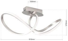 Lustră LED dimabilă aplicată Orion DL 7-694 CIRCUS LED/30W/230V crom mat