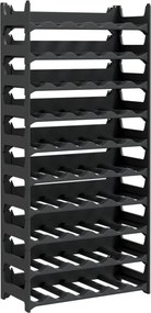 vidaXL Raft de sticle de vin, pentru 60 sticle, PP, stivuibil