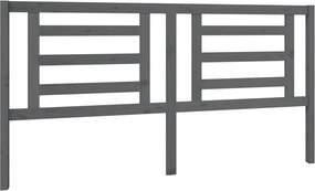 vidaXL Tăblie de pat, gri, 186x4x100 cm, lemn masiv de pin