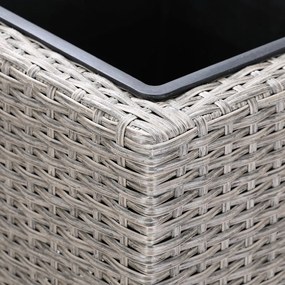 Deuba Ghiveci cu flori - 95 x 27 x 60 cm - crem