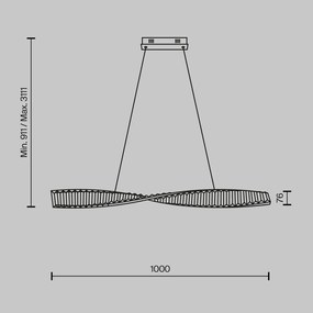 Lustra LED suspendata design modern Krone 100cm