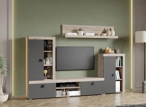 Set Mobilier Living Gri cu Stejar Gri Sam-C26