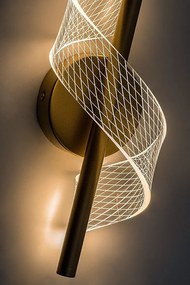 Aplica de perete LED din metal auriu Zofrael