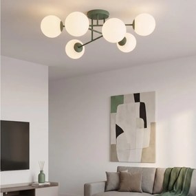 Lustră aplicată ROMA 6xE14/10W/230V verde