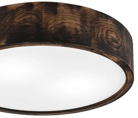 Plafonieră OAK SMOKY 2xE27/15W/230V ø 37,5 cm stejar/maro închis