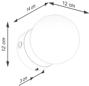 Aplică de perete albă Blaze – Sollux