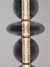 Lampadar LED modern, Metal, Auriu, Sticla, Fumurie, modern NAVI