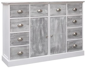 vidaXL Dulap cu 10 sertare, gri, 113x30x79 cm, lemn
