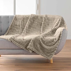 Pătură taupe din microflanel 125x150 cm Mini Frosty – douceur d'intérieur