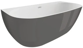 Cada de baie freestanding Spatio Sari, acril, antracit, 160x80 cm