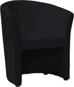 Fotoliu TM-1, negru, piele ecologica/plastic, 67x60x76 cm