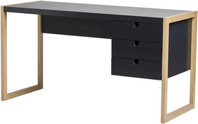Birou Marckeric Square, 140 x 75 cm, gri antracit