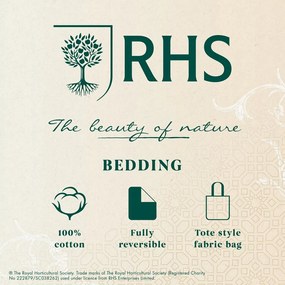 Lenjerie de pat din bumbac pentru pat dublu 200x200 cm Serenity Garden – RHS