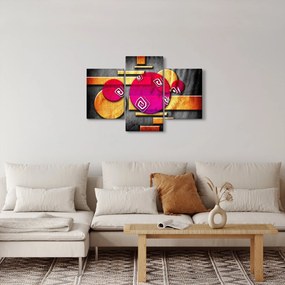 Tablou abstract cu simboluri istorice (90x60 cm)