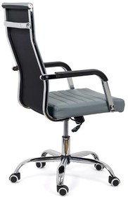 Scaun birou din piele ecologică și baza metalică OFF 319 gri