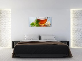 Tablou cu ceașca cu ceai (120x50 cm)