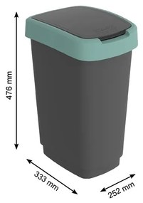 Coș de gunoi din plastic reciclat 25 l Twist - Rotho