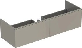 Dulap baza pentru lavoar suspendat Geberit Xeno2 greige 2 sertare 140 cm