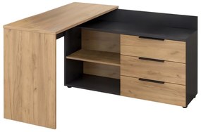 Masă PC de colț KloPăturăs 9 (grafit + stejar artisan) . 1116370