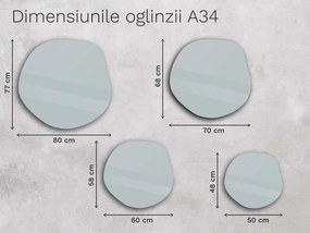 Oglindă LED organică cu iluminare A34