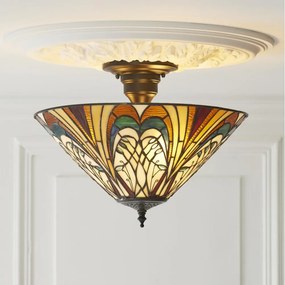 Endon 111905 - Lustru aplicat Tiffany HECTOR 3xE27/10W/230V, diametru 40 cm