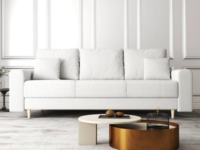 Canapea extensibilă dumonde cu ladă de depozitare si sezut confortabil din spuma high-density, Kronos Zoom Gri 210x100 cm