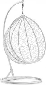 Scaun suspendat alb KOKON fara suport