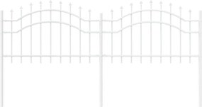 vidaXL Gard de Grădină Alb 240 x 115 cm Oțel vopsit în pulbere
