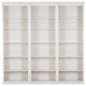 Bibliotecă albă din lemn de pin 222x223 cm Anita – Støraa