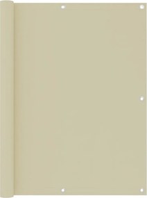 vidaXL Paravan pentru balcon, crem, 120x600 cm, țesătură oxford
