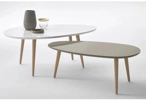 Masă de cafea Duplo (alb + gri). 1029551