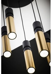 Lustră pe cablu Jupiter 2017 ALAS 5xGU10/10W/230V auriu/negru