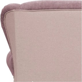 Șezlong roz cu tapițerie din catifea reiată Lord – Ropez