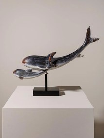 Decoratiune de masa pe postativ, in forma de balena, Whale