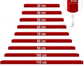 Raft de perete STILISTA Volato, 60 cm, lemn deschis