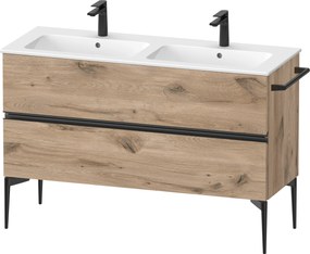 Duravit Sivida dulap 128x47.7x59.1 cm sub chiuveta pe perete negru-stejar SV46470BD550000