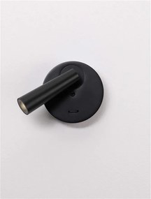 Aplica cu Spot LED directionabil stil minimalist TICO negru, NVL-9695147