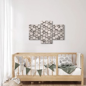 Tablou - Hexagoane design beton (90x60 cm)
