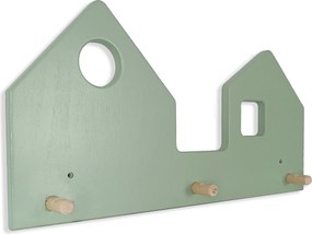 Set 2 rafturi perete + Cuier Montessori NEST SET Green