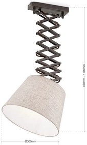 Lustra design vintage cu brat extensibil Factory