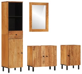 3206299 vidaXL Set dulapuri de baie, 2 piese, lemn masiv de acacia