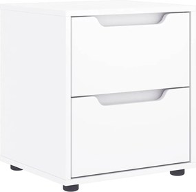 vidaXL Noptiera "VISNES" alb 45x40x50 cm lemn de prelucrare