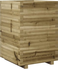 vidaXL Jardinieră de grădină, 50x50x72 cm, lemn de pin impregnat